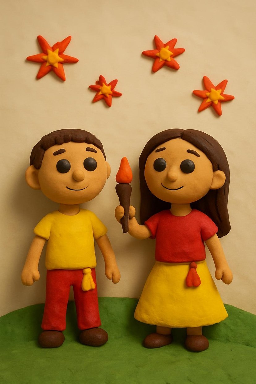 Drawing restyled as clay